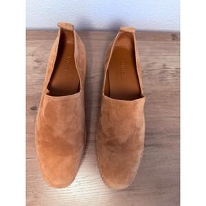 Vince Women's Tan Suede Espadrille Slip On Flats Shoes US 8 EUR 39